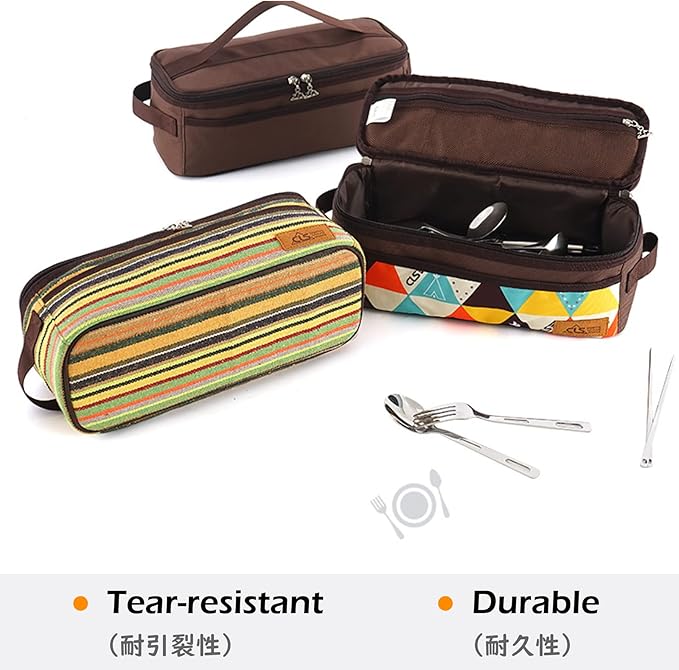 TRIWONDER Camping Travel Cookware Organizer Bag Cooking Utensils Storge Portable Pouch for Outdoor Barbecue Camping Cooking Spoon Chopsticks Organizing