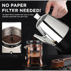 Mixpresso 10 Cup Percolator Coffee Pot Electric, Stainless Steel Coffee Percolator Electric With Keep Warm Function, Classic Perculator Pot With Removable Basket for Home or Office