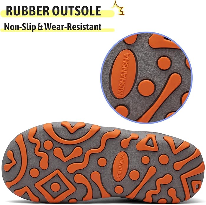 Mishansha Kids Hiking Boots Toddler Girls Boys Hiking Shoes Water-Resistant Anti-Collision Non-Slip Athletic Outdoor Trekking Boots