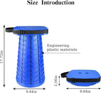 Deer's Life Square Portable Folding Stool, Upgrade Full Color Collapsible Stools for Adults Heavy Duty 485lbs Yet Small Lightweight Telescoping Retractable Camping Stool