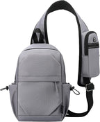 Crossbody Sling Bag Casual Shoulder Hiking Backpack with Convertible Shoulder Strap for Travel Hiking Shopping Leisure Sport