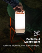 Solar Camping Lantern 6000mAh 2 Pack, USB Rechargeable Camping Light & Power Supply, Dimmable LED Night Lamp with Up to 80Hrs Runtime, Survival Gear for Emergency, Hurricane, Hiking & Outdoor, Indoor