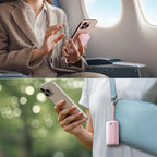 iWALK Mini Portable Charger 10,000mAh, 22.5W USB-C Fast Charging Power Bank with Built-in Cable, Travel Essential Ultra-Small Battery Pack Compatible for iPhone 16/16 Pro/15, Samsung, Google, Pink