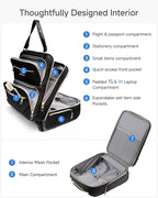 LUGGEX Underseat Carry On Luggage with Wheels, UDK Stylish Lightweight Under Seat Luggage, Soft Sided Personal Item Suitcase for Short Trip (UX-Core, Grey Pink, 16 Inch)