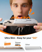 TORRAS EasyGo 0.45" Slim Magnetic Portable Charger Power Bank for iPhone, 5000mAh 22.5W PD Fast Charging Wireless Battery Pack Compatible with Magsafe, iPhone Air,Pro,Pro Max,17,16,15,14,13,12, White