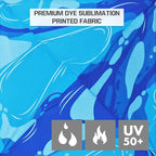 EAGLE PEAK 10x10 Slant Leg Pop-up Canopy Tent Easy One Person Setup Instant Outdoor Beach Canopy Folding Portable Sports Shelter 10x10 Base 8x8 Top (Blue Abstract)