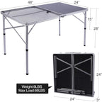 REDCAMP Folding Table Half net Half Table for Outdoor Camping Picnic