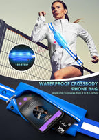 LED Reflective Belt Sash for Walking at Night, Night Running Safety Gear High Visibility Rechargeable LED Light Up Running Belt for Runners Walkers Men Women