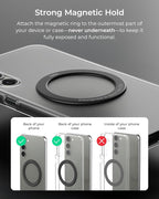 iOttie Universal MagSafe Ring Adapter for Android (2 Pack). Magnetic Adapter Ring Compatible with MagSafe Accessories & Wireless Chargers, Adhesive Magnetic Conversion Kit for Apple iOS & Android