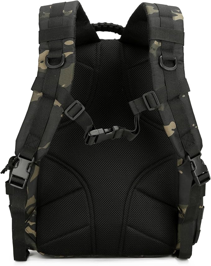 30L Military Tactical Backpack for Men 3 day Assault Pack Molle Daypack Army Hiking Rucksack (BlackMix)