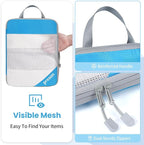 8 Set/6 Set/4 Set Compression Packing Cubes for Travel, Lightweight Vacation Travel Essentials, Travel Accessories for Suitcase Organizer Bags Set, Durable Luggage Organizer