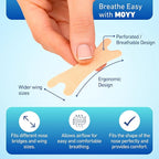 MOYY Nasal Strips - 60 Count – Extra Strong Adhesive, Hypoallergenic, Comfortable Fit for Snoring, Sleep, Cold Relief & Exercise