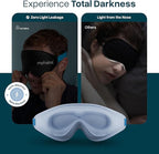 MyHalos® Sleep Mask - Eye Masks for Sleep - 100% Blackout Sleeping Mask for Women, Men & Side Sleepers - 3D Sleeping Eye Mask for Zero Pressure - Award Winning Design, Eyelash Friendly & Breathable