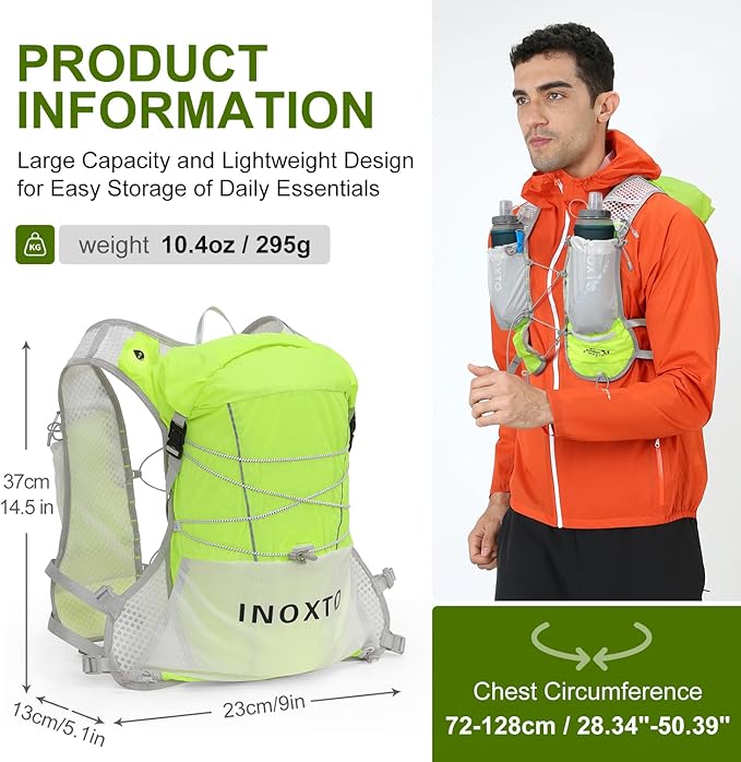 Running Hydration Vest Backpack, Lightweight Water Backpack with 1.6L Water Bladder Daypack for Women Men,Adjustable Running Vest Pack for Trail Running Hiking Cycling Race Marathon