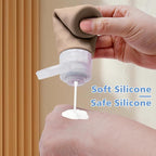 Silevoler Travel Bottles for Toiletries, 4pcs Tsa Approved 3oz Travel Size Containers, BPA Free Leak Proof Premium Silicone Bottles, Refillable Liquid Squeezable Accessories W/Toiletry Bag(Cream)