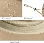 3 Pack Mens UPF 50+ Wide Brim Sun Hat with Neck Flap for Fishing Hiking Garden