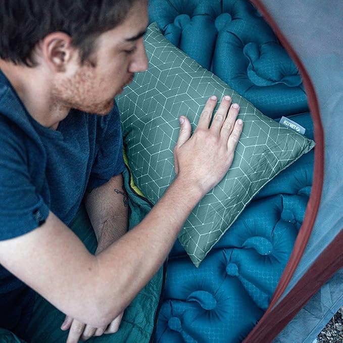 Klymit Coast Travel Pillow, Compact, Compressible Airplane, Backpacking, Hammock, and Camping Pillow