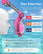 W WSTOO Full Face Snorkel Mask Adults,Suitable for Beginners Dry Top Snorkeling Gear,Can Your Mouth or Nose to Breathe,180 Degrees Panoramic View,Anti-Fog Anti-Leak,Summer Travel and Vacationing Gifts