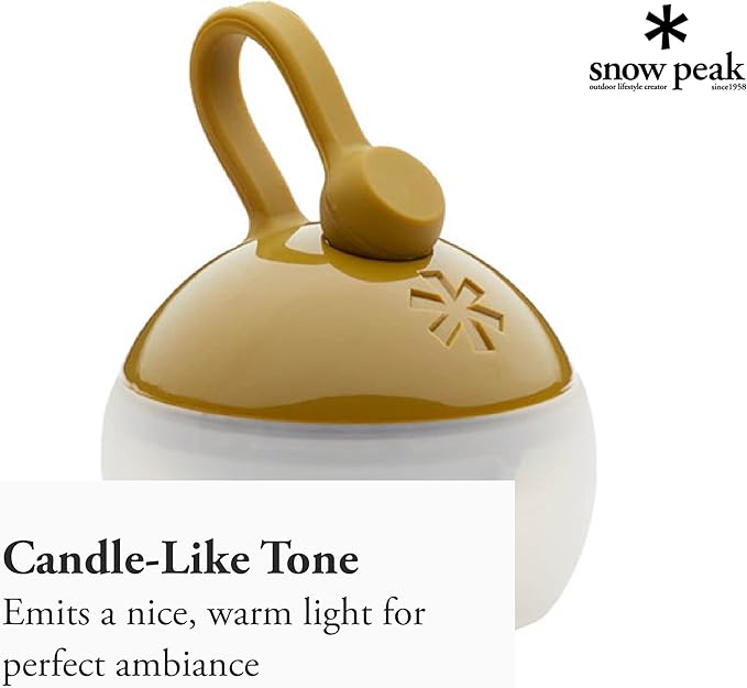 Snow Peak Hozuki Mini Lantern, Compact, Bright, Portable, Camping Light, Gold