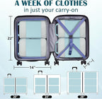 Compression Packing Cubes for Travel Essentials, 2 Set Expandable Compression Bags for Travel Packing Cubes for Suitcase Luggage Organizer Bags, Blue Mesh