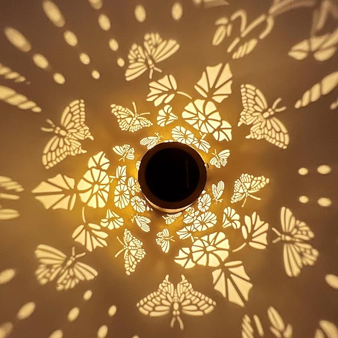 2Pack Butterfly Solar Light, Birthday Gift for Women, Men, Mother's Day, Thanksgiving, Christmas, New Year Gift. Outdoor Waterproof Lights Hanging Patio Garden Decoration, Outdoor Backyard