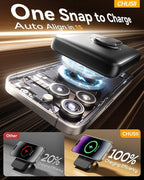 for Magsafe Portable Charger, 12000mAh Wireless Magnetic Power Bank with Stand and PD 20W Fast Charging, for Magsafe Battery Pack Compatible with iPhone 17/16/15/14/13 Series,Travel Camping Essential