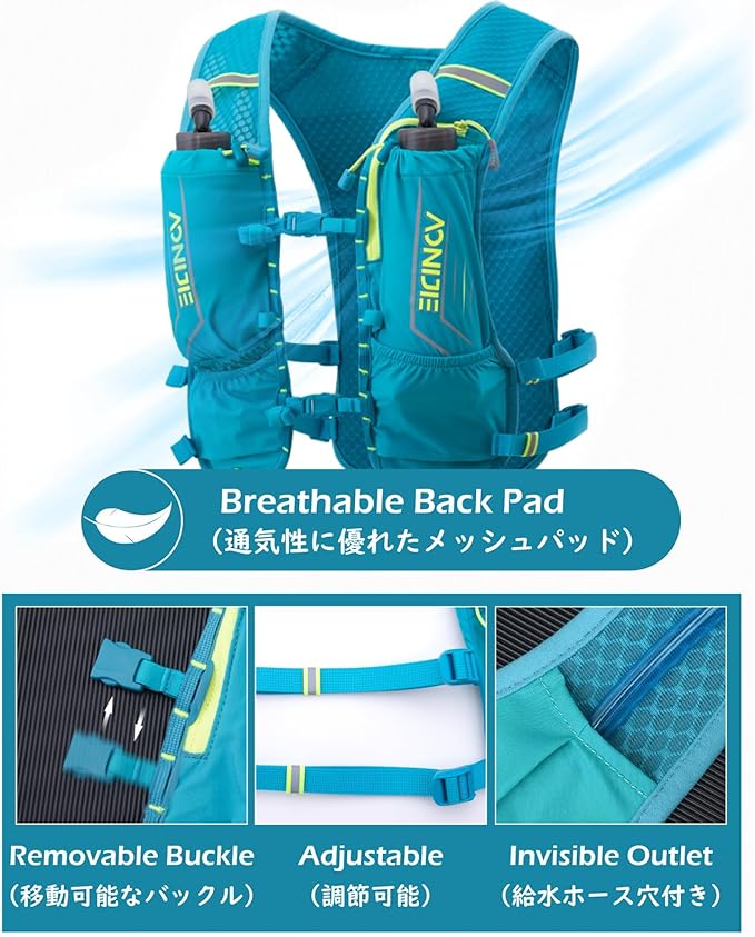 TRIWONDER Hydration Running Vest 5L Lightweight Water Pack for Men Women Hydration Backpack for Trail Race, Hiking, Cycling, Climbing, Camping, Jogging, Marathon