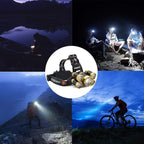 Headlamp Rechargeable,1200 Lumen Ultra Bright 5 LED Headlight Flashlight,Brightest USB Rechargeable Headlamps,Waterproof Zoomable Head Lamp 4 Modes Light for Outdoors Camping Hunting Hiking Hard Hat
