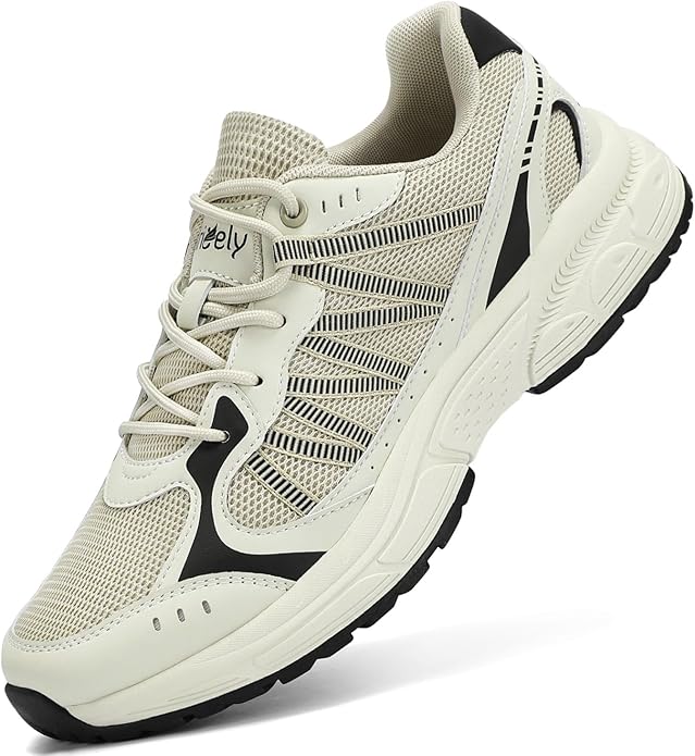 Kricely Men's Trail Running Shoes Non Slip Hiking Shoes Tennis Shoes Fashion Sneakers Workout Footwear