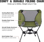 MOON LENCE Portable Camping Chair Backpacking Chair - The 4th Generation Ultralight Folding Chair - Compact, Lightweight Foldable Chairs for Hiking Mountaineering, Beach
