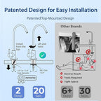 iSpring US31 Classic 3-Stage Under Sink Water Filtration System for Drinking, Tankless, High Capacity, Sediment + GAC + Carbon