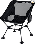 iClimb Ultralight Compact Camping Folding Beach Chair with Anti-Sinking Large Feet