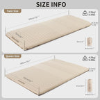 Naturehike 2.56’’ Thick Self Inflating Sleeping Pad for Camping with Foam, Inflatable Twin Size Camping Mattress for Outdoors, Car, Home, ISPO Award Winning Processes