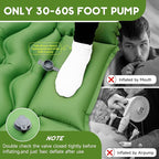 KASIMO Camping Sleeping Pad, Ultralight Camping Mat with Pillow Built-in Foot Pump Inflatable Sleeping Pads Compact for Camping Backpacking Hiking Traveling Tents