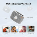 Motion Sickness Wristband, Anti-Nausea Acupressure Wrist Band for Nausea Relief, Dizziness and Vomiting from Car Sea Boat Flying Travel Sickness for Adults and Kids (Grey, Large, 2 Pairs)