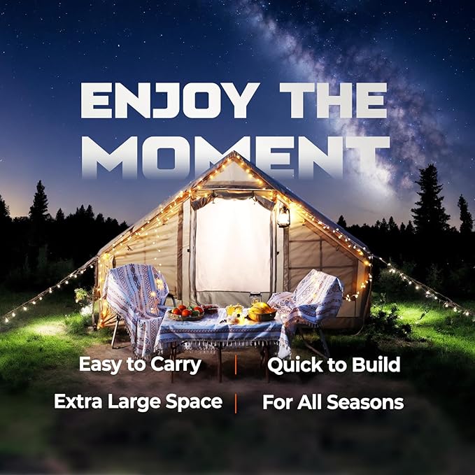 CCF Inflatable Tent for Camping with Canopy and Pump Air Glamping Tents for Camping Adult Easy Setup 4 Season Blow Up Tent Waterproof Windproof Outdoor