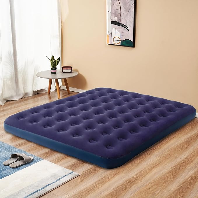 King Size Air Mattress Inflatable Bed for Camping and Home,Blow Up Mattress Sleeping Pad