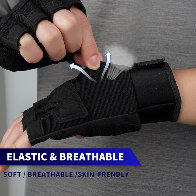 FIORETTO Fingerless Gloves for Airsoft Shooting Half Finger Hunting Hiking Cycling Driving Motorcycle Climbing Work Gloves M210603