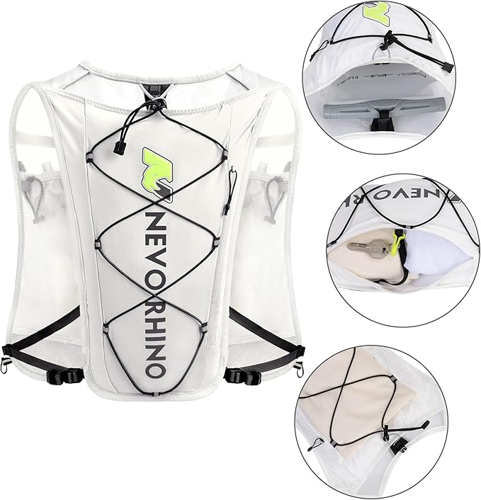 Waterproof Running Vest, 5.5L Breathable Running Hydration Vest with 1.5L Water Bladder, Water Vest for Hiking, Trail Marathon Race, Ideal for Women and Men