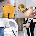 Neoprene Luggage Handle Wrap 2 Pack Red White Dots Luggage Handle Wraps for Suitcase Travel