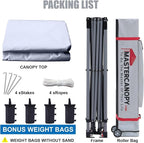 MASTERCANOPY Heavy Duty Pop-up Canopy Tent with Sidewalls (10x10,White)