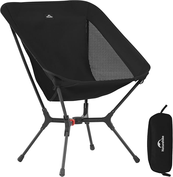 Naturehike YL01 Snap Camping Chair, 1 Second Setup Frame, 441lb Capacity, Portable Backpacking Chair with Storage Bag, Lightweight & Compact Folding Camp Chair for Backpacking Camping Fishing