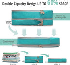 Expandable Compression Packing Cubes for Suitcases,6 Set Lightweight Compressible Travel Packing Organizer for Carry on Suitcase,Organizer Bags Set as Travel Essentials for Women