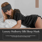 Lunya Sleep Mask with Box - Washable Silk Sleeping Mask and Headband for Beauty Routines - Thermoregulating Comfort for Restful Nights - Silk Eye Mask for Women - Large - Meditative Grey
