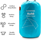 KAMMOK Kuhli: Ground-to-air, Weatherproof Protection in The Backcountry. (A high Performance shelter Equipped to Adapt to Varied environments), Ember Orange