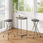 Goplus Folding Stool, 3 Pack 28 Inch Foldable Camping Seat for Adults with 550 lb Capacity, Portable Plastic Fold up Round Stool with Handle for Fishing Hiking Gardening BBQ