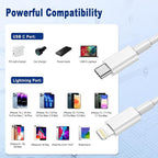 USB C to Lightning Cable 3FT [Apple MFi Certified] iPhone Fast Charger Type C to Lightning Cable for iPhone 14 13 12 11 Pro Max Xr Xs 8 7 6 Plus SE (2Pack)