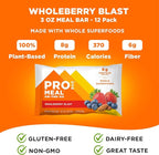 PROBAR - MEAL Bar, Wholeberry Blast, Non-GMO, Gluten-Free, Healthy, Plant-Based, Whole-Food Ingredients, Natural Energy (12 Count)
