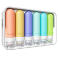 Quatish Travel Bottles for Toiletries 6 Pack, Original Patented Leakproof 3 oz Tsa Approved Travel Size Containers, BPA Free Silicone Shampoo and Conditioner Bottles, Camping Essentials
