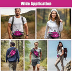 Fanny Pack Waist Bag with Water Bottle Holder for Men Women Running Hiking Travel Dog Walking Workout Cycling Outdoor (Pink)